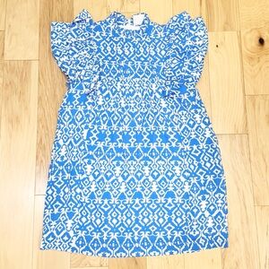 LIKE NEW Hyacinth House Tuckernuck Women’s Geo Ruffle Sleeve Simmons Mini Dress